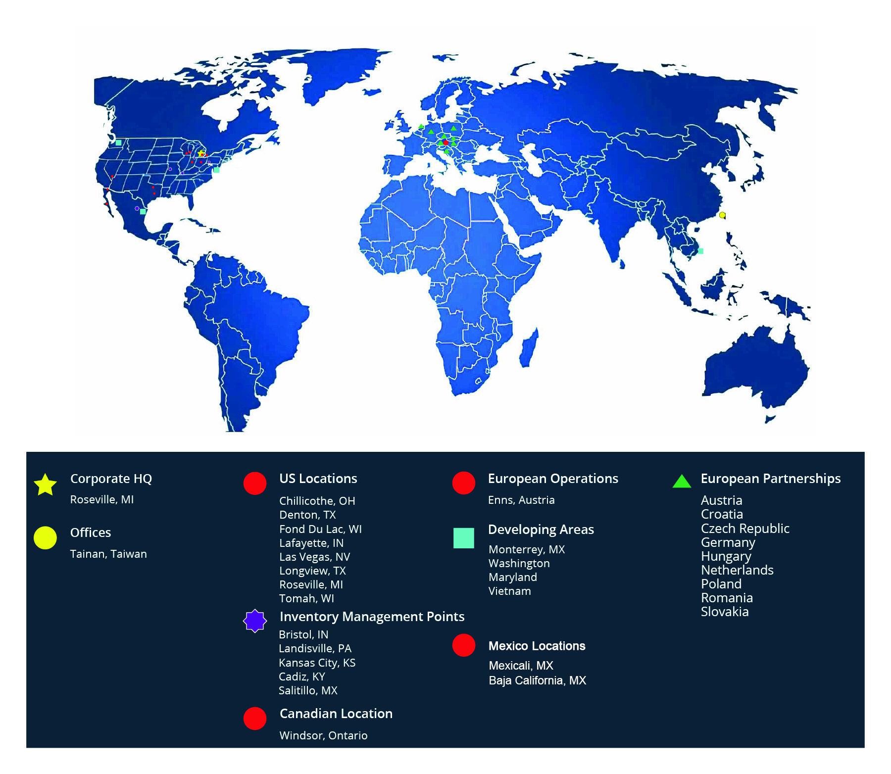 ASF Locations Map